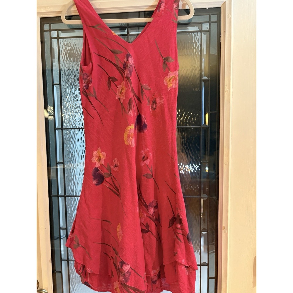Charlie b Colorful Sleeveless Cotton Dress women's size L Gorp Cottage Core - Picture 9 of 12